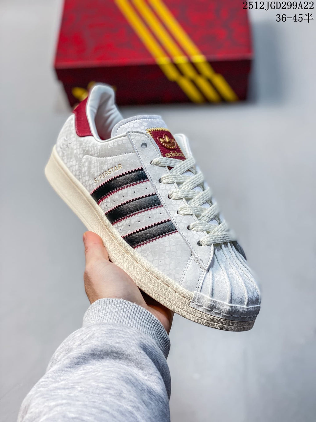 adidas Superstar Snake Year White Red Low-Top Sneakers 2512JGD299A22