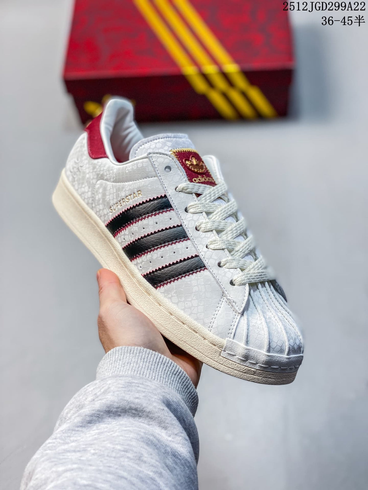 adidas Superstar Snake Year White Red Low-Top Sneakers 2512JGD299A22