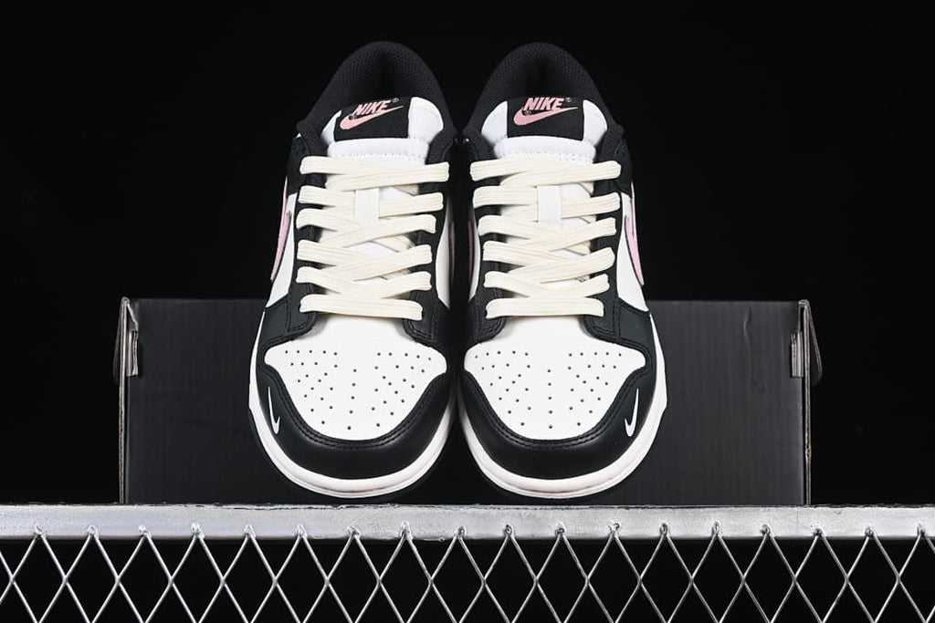 Nike SB Dunk Low Black White Pink Bow Sneakers