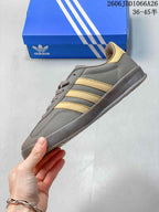 Adidas Originals Gazelle Indoor Sneakers Gray Gold JQ8386