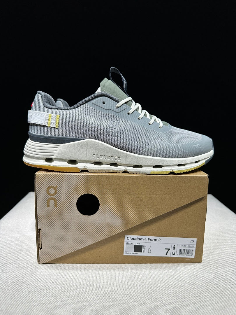 On Cloudnova Form 2 Sneakers, Glacier Olive