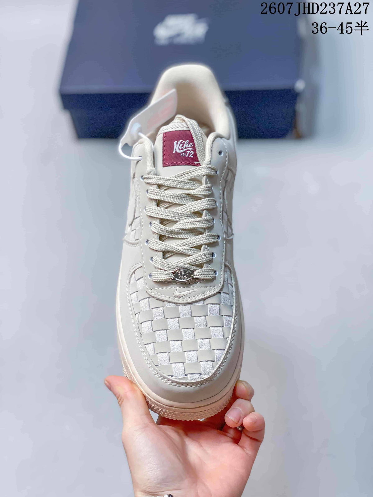 Nike Air Force 1 Retro PRM Woven Low-Top Sneakers White