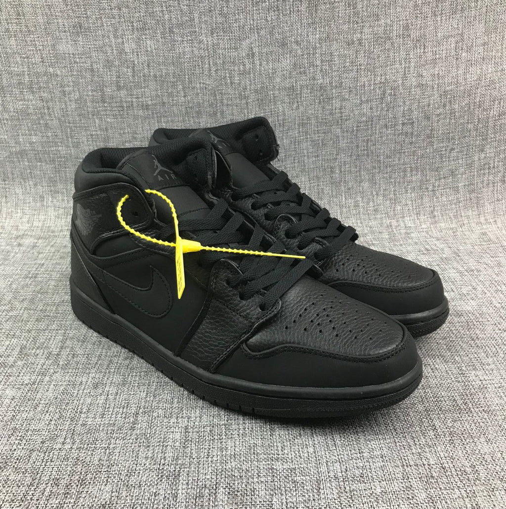 Air Jordan 1 Mid Sneakers, Black