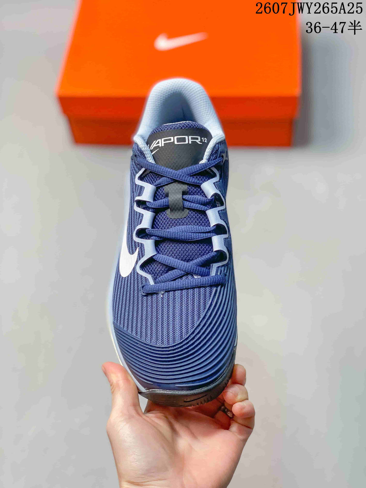 Nike Vapor 12 Low-Top Tennis Shoes Navy White 2607JWY265A25