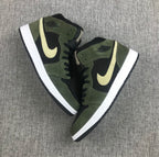 Air Jordan 1 Mid Sneakers Olive Green BQ6472-030
