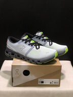 On Cloud X 4 Sneakers in Gray and Lime