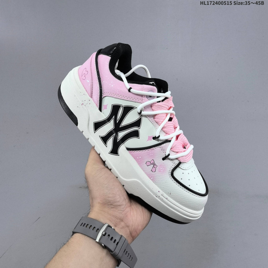 MLB Chunky Graffiti Sneakers in Pink and White