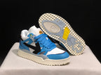 Off-White Blue and White Low-Top Sneakers