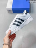 adidas Superstar White Black Shell-Toe Sneakers 2607LD299A19