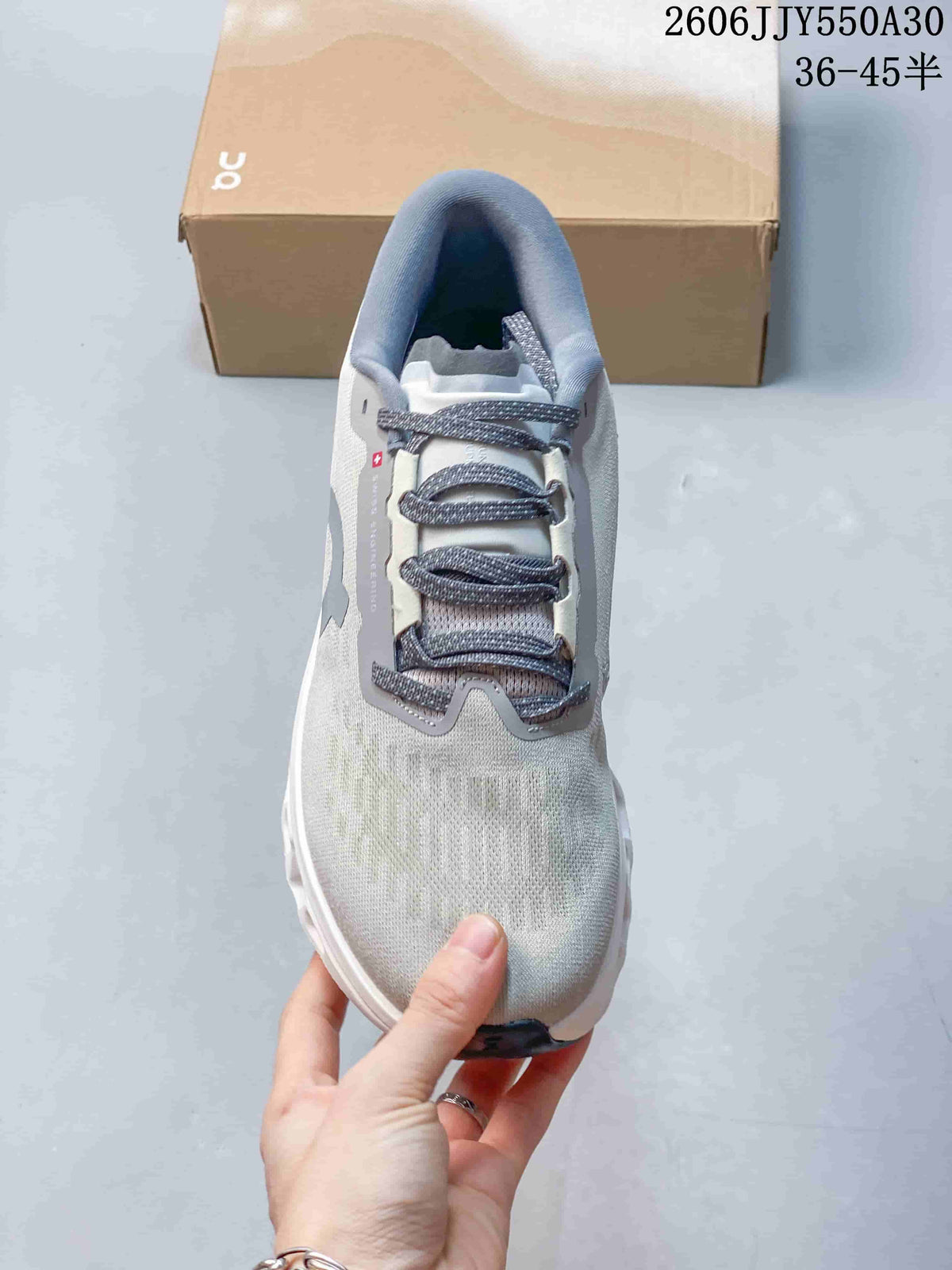 On Cloudmonster 3 Running Shoes, Light Gray