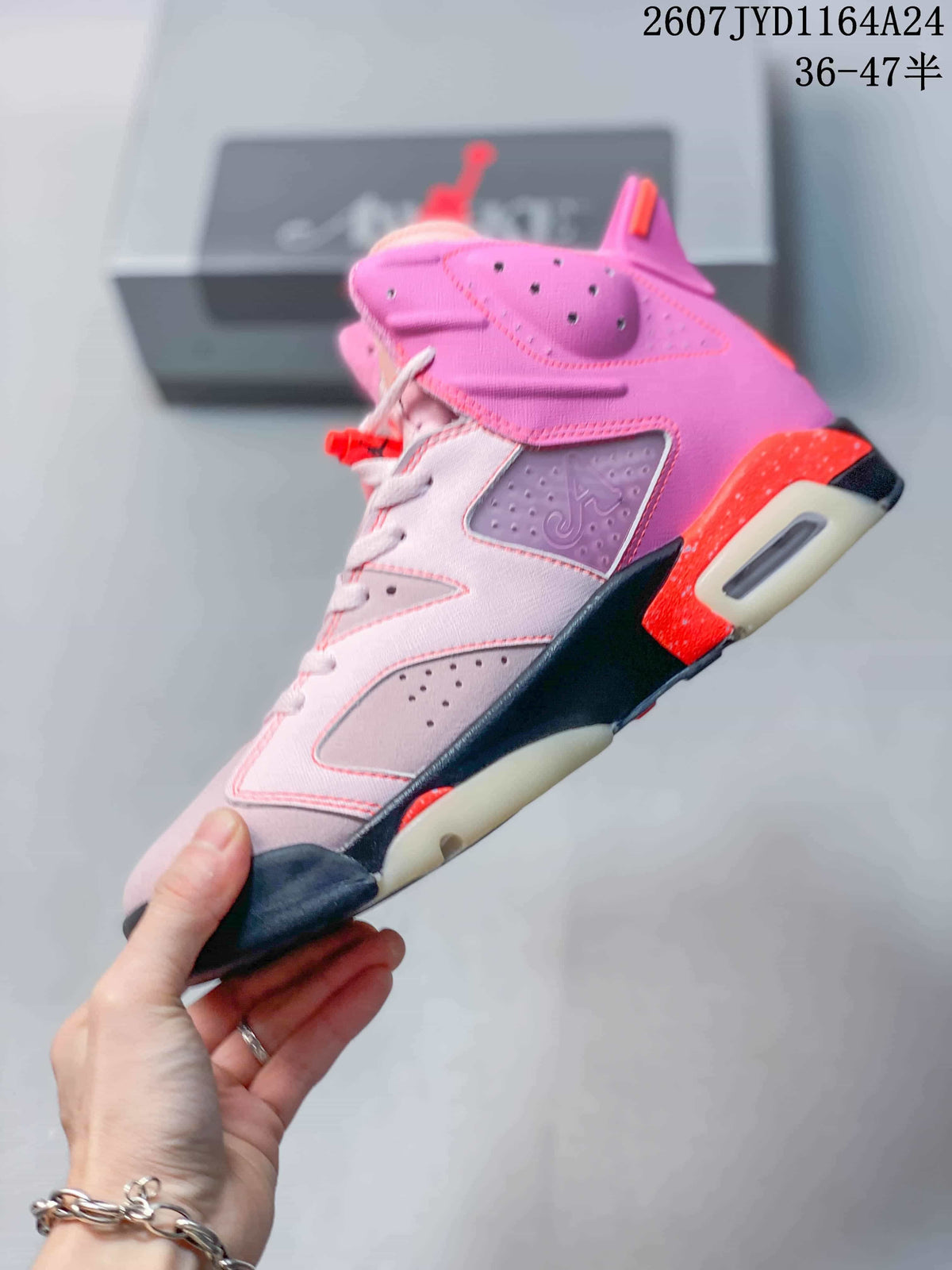 Nike Air Jordan 6 High-Top Sneakers Pink