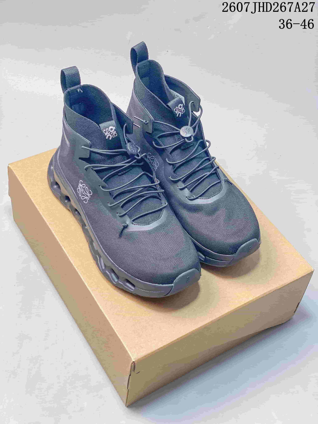 LOEWE x On Cloudtilt High-Top Sneakers in Dark Gray