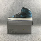 Air Jordan 1 Mid BQ6472-009 Black and Turquoise Sneakers