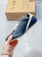Rick Owens Concordians Low-Top Lace-Up Sneakers in Navy
