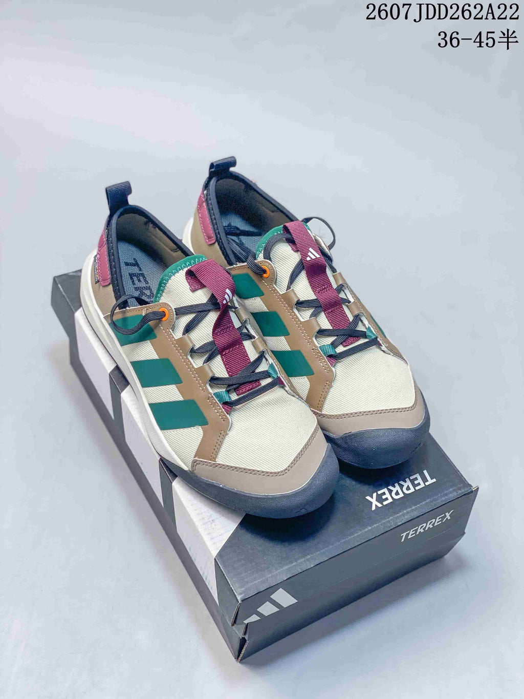 adidas Daroga Cordura Terrex Hiking Shoes Beige Green