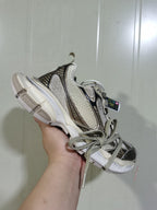 0185 White and Gold Sneakers