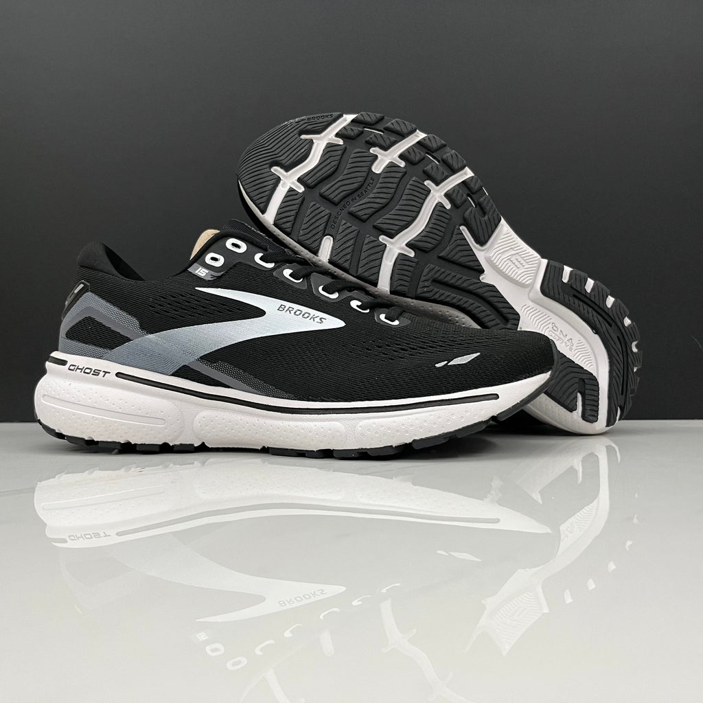 Brooks Ghost 15 Running Shoes, Black and White