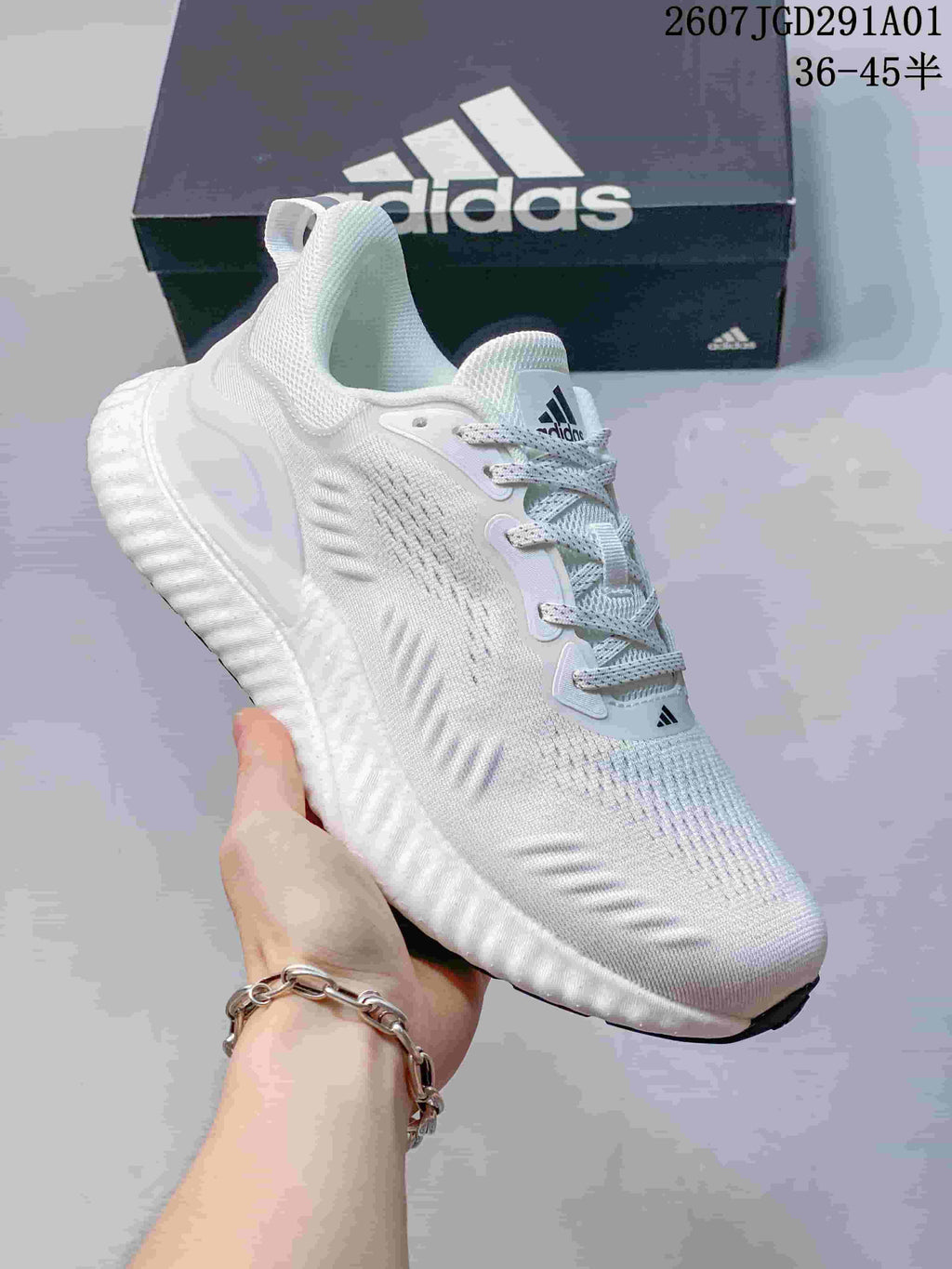 adidas AlphaBounce Beyond White Running Sneakers