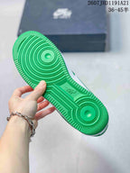 Nike Air Force 1 Green and White Sneakers