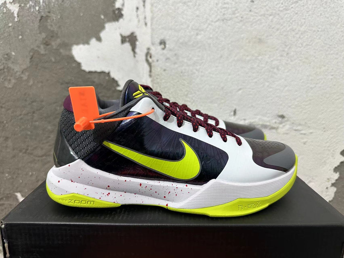 Nike Kobe 5 Protro Basketball Shoes White Black Volt