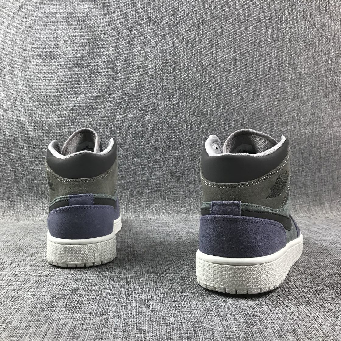 Jordan 1 Mid SE Sneakers Grey Purple 852842-203