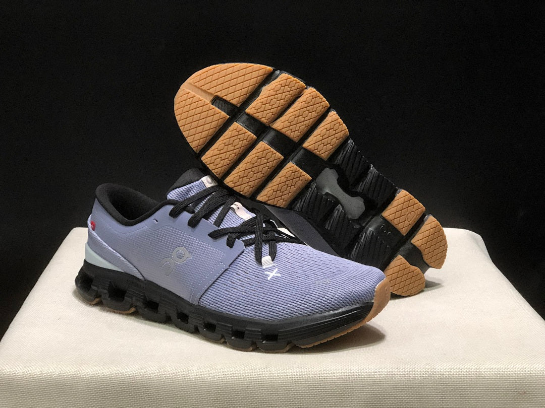 On Cloud X 4 Sneakers in Feather Black