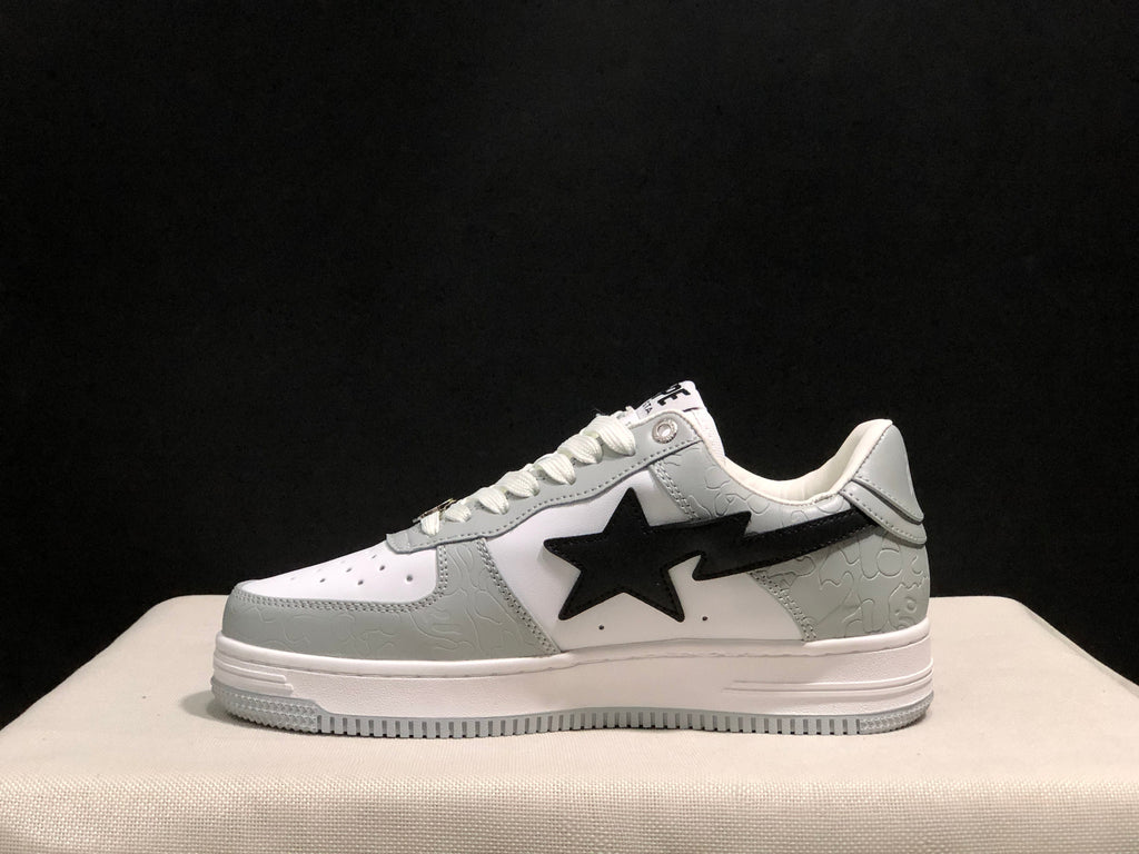 BAPE Sta Low-Top Sneakers White Grey Black