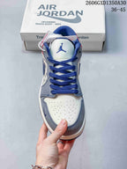 Air Jordan 1 Low Grey Red Blue Sneakers 2606GXD1350A30