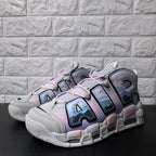 Nike Air More Uptempo Sunset Sneakers in Lavender and Blue