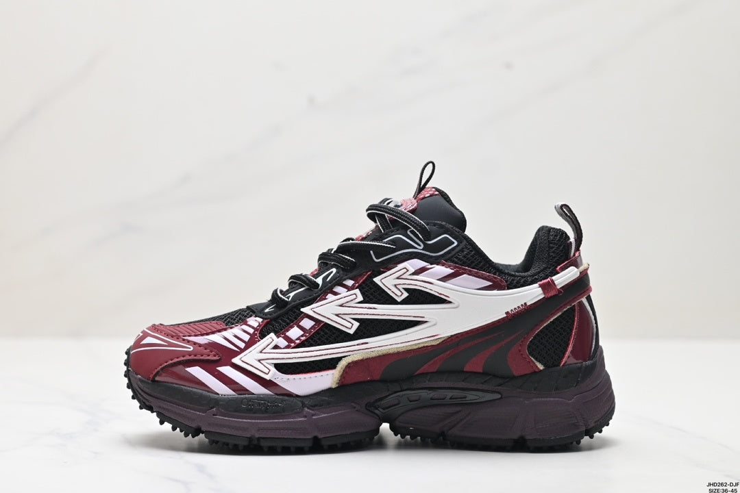 Off-White Be Right Back Sneakers Burgundy Black White