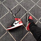 Air Jordan 1 High Black Red Toe Sneakers