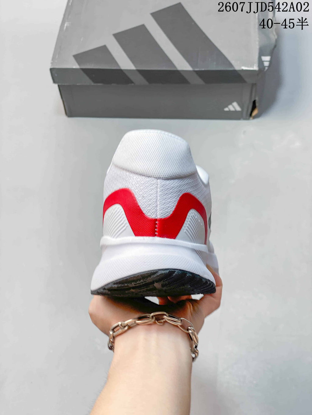 Adidas Runfalcon 5 Running Shoes White Black Red JJD542A02