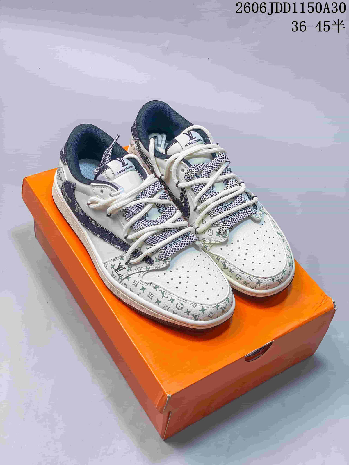 Air Jordan 1 Low OG SP Monogram Print Sneakers