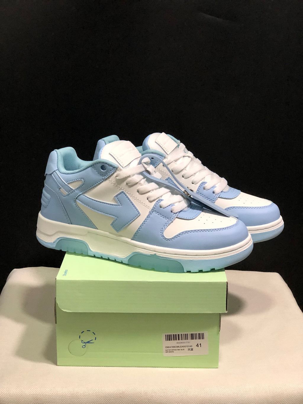 OFF-WHITE Out Of Office Low-Top Sneakers Blue White