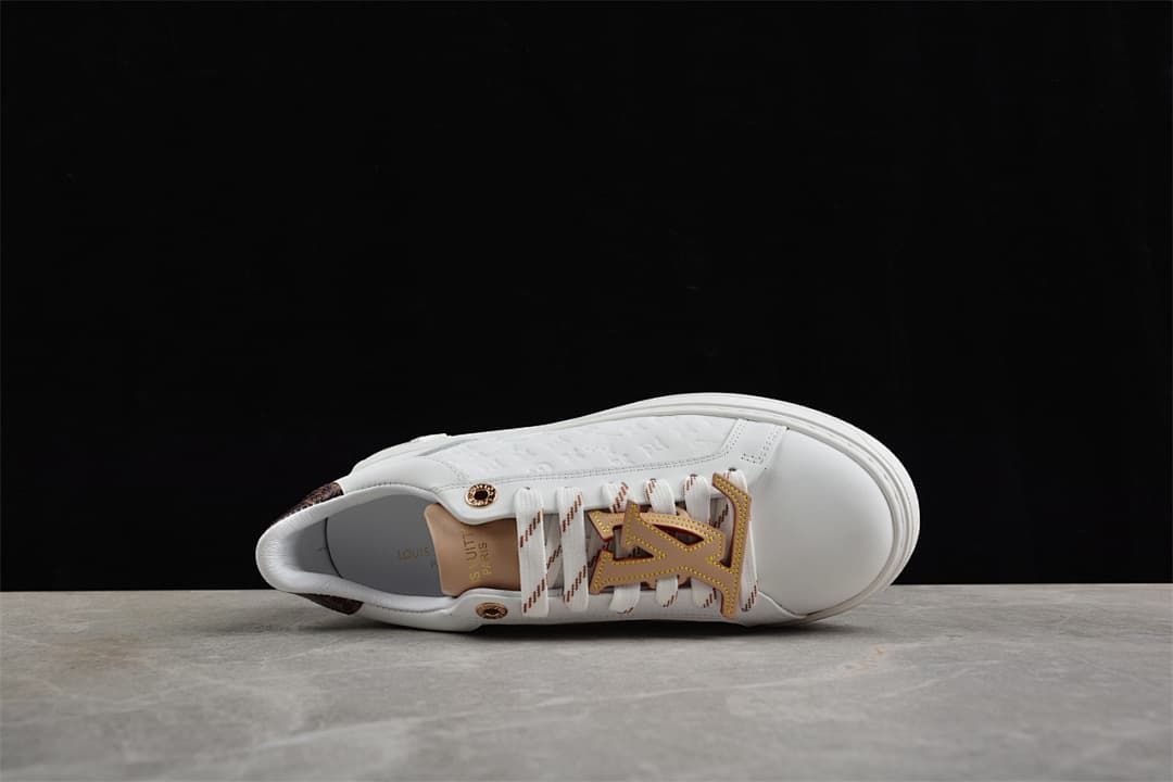 Louis Vuitton Time Out Low White Platform Sneakers
