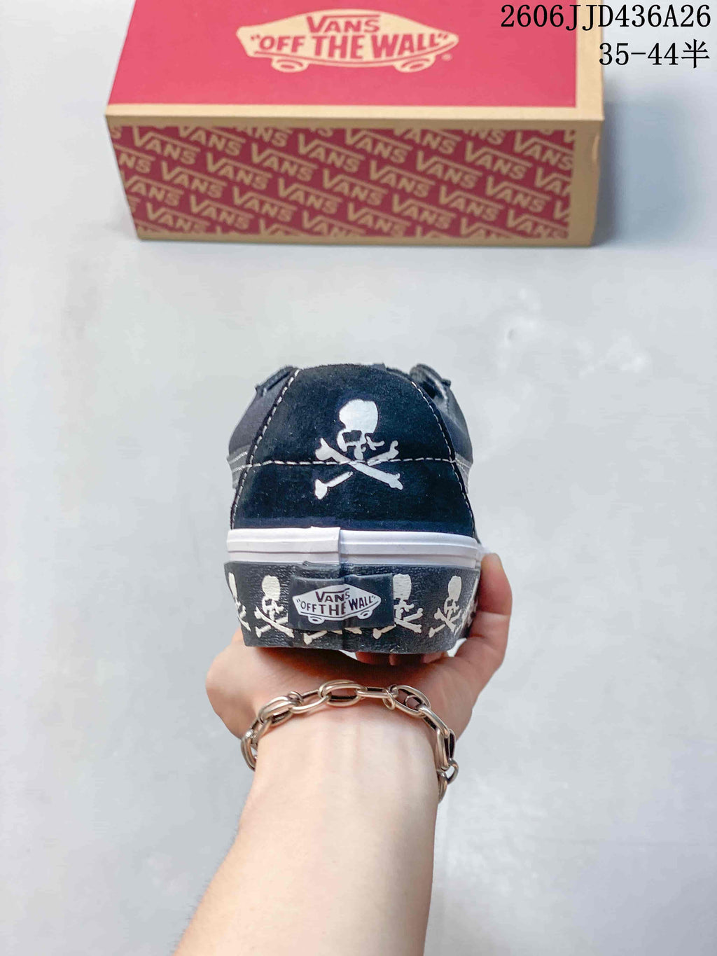 Vans SK8-Low Black White Skull Low-Top Sneakers