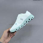 On Cloud X 5 Low-Top Sneakers in White and Mint