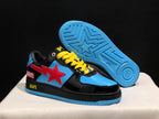 BAPE Bape Sta Low-Top Sneakers Black Blue Red