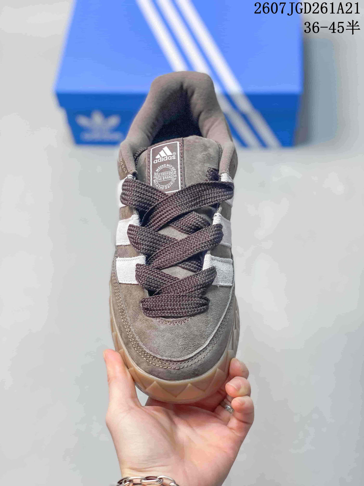 Adidas Adimatic Low Sneakers Brown White Gum Sole