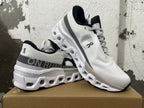 On Running Cloudmonster White Gray Running Sneakers