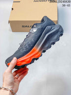 Salomon Ultra Glide 4 Trail Running Shoes, Charcoal and Orange