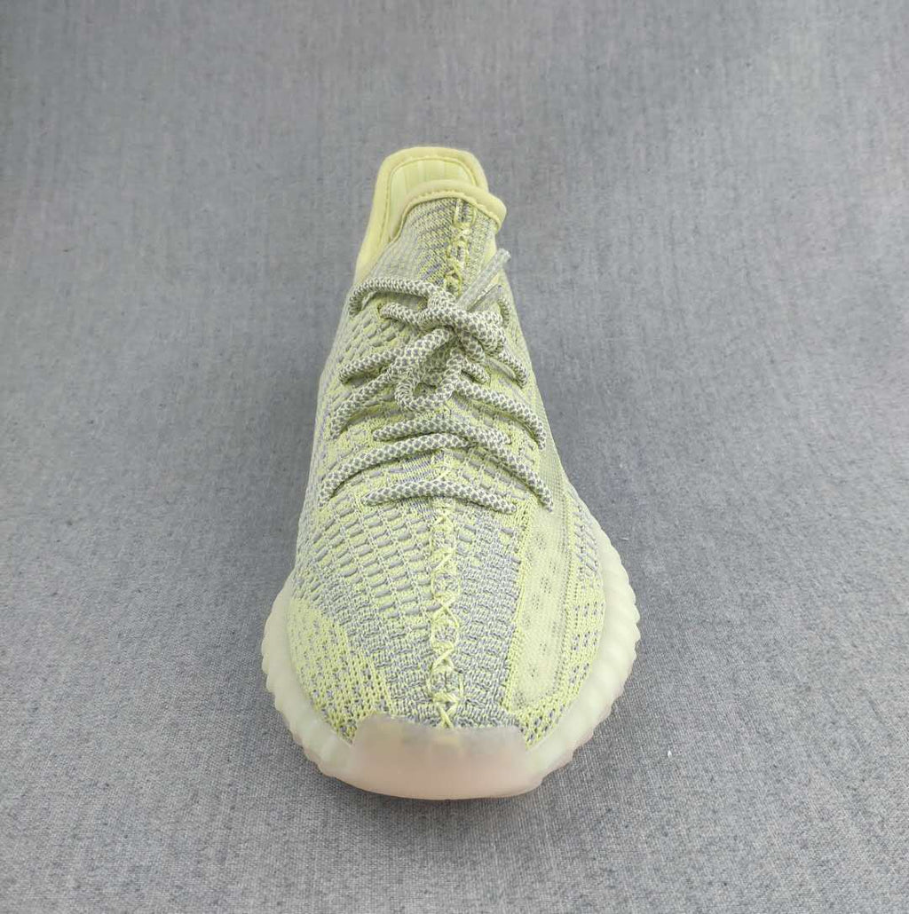 Yeezy 350 V2 Knit Sneakers in Pale Yellow and Gray
