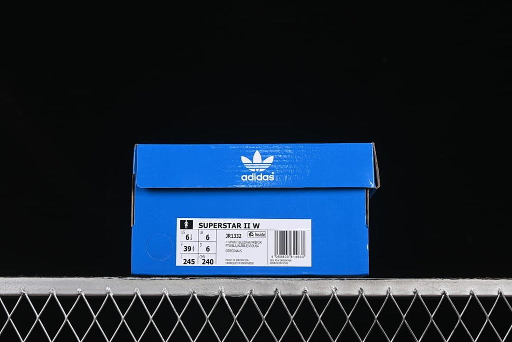 adidas Superstar II JR1332 White Sneakers with Pastel Stripes