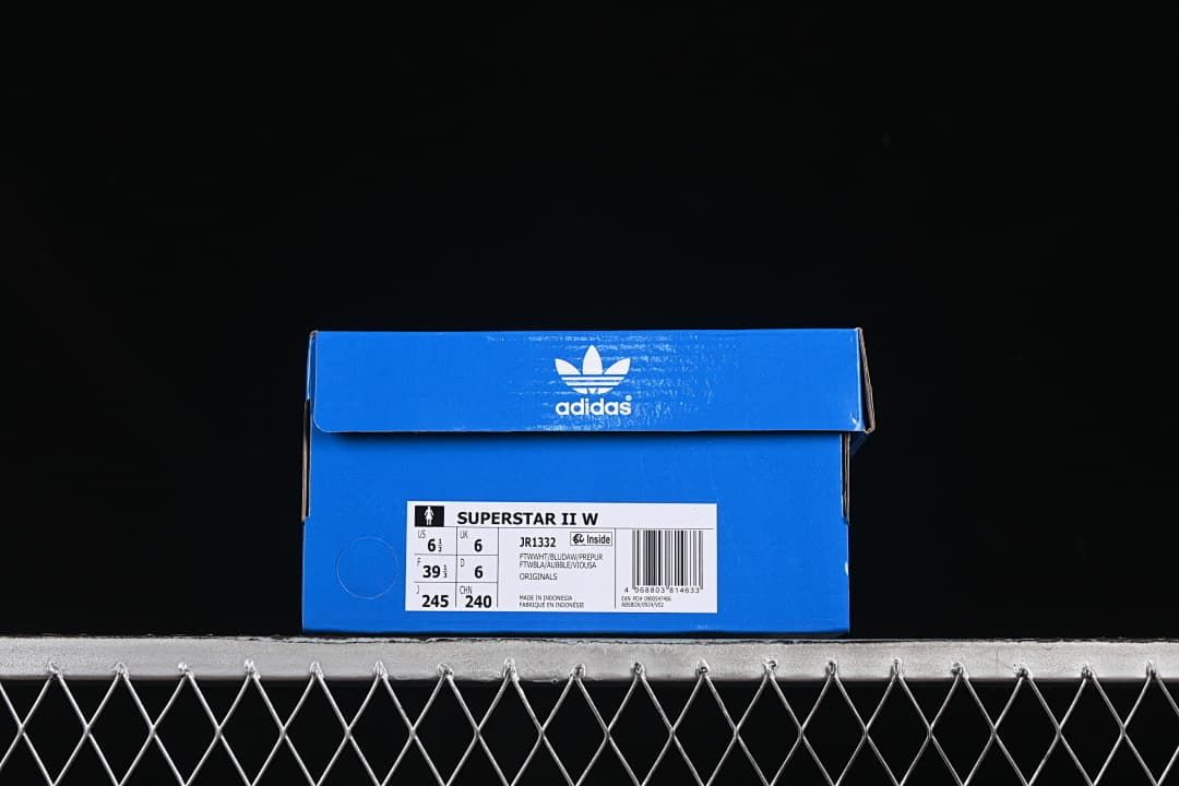 adidas Superstar II JR1332 White Sneakers with Pastel Stripes