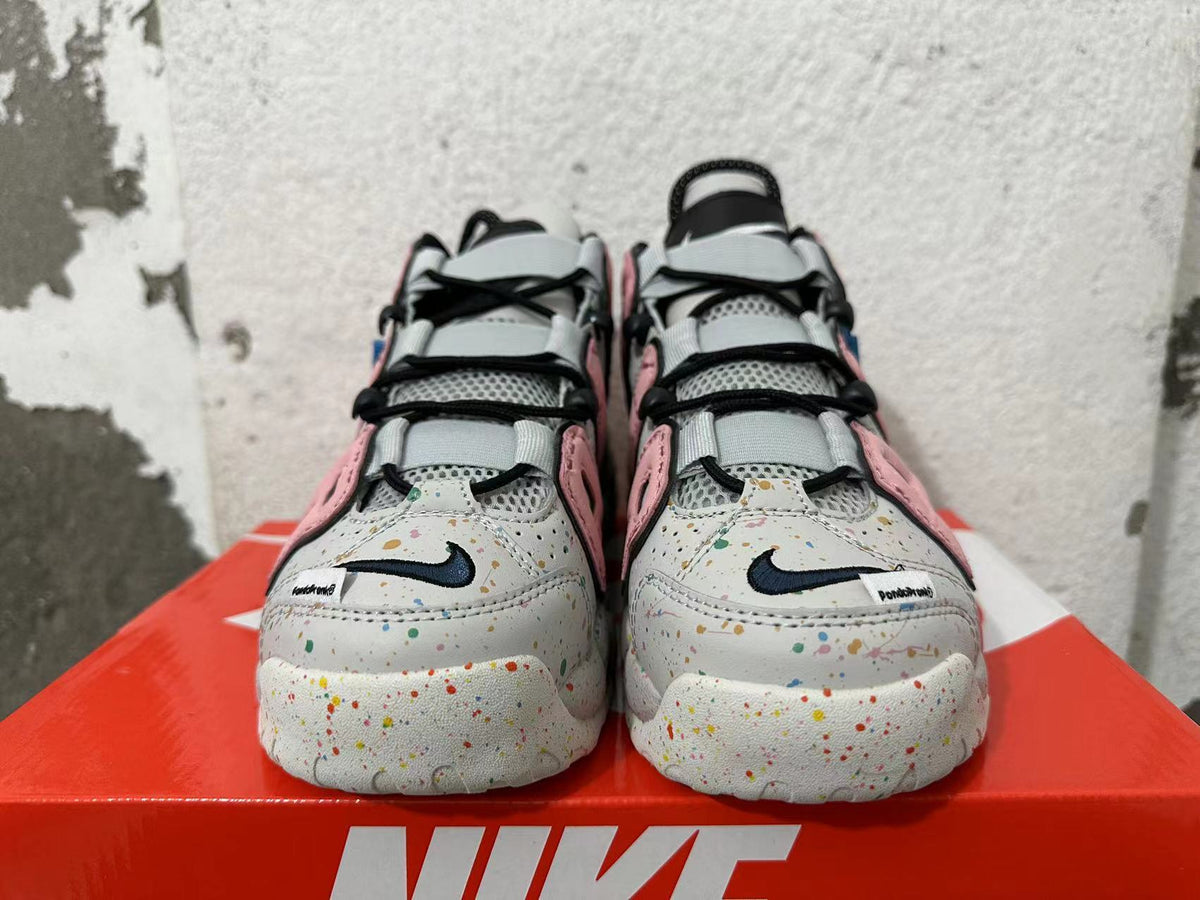 Nike Air More Uptempo Sneakers in Pink and Grey