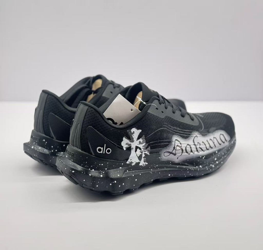 alo Black White Graffiti Sneakers