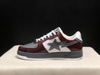 BAPE STA Low-Top Sneakers Burgundy White Gray