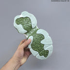 GGCC Low-Top Chunky Sneakers in Green and White