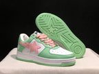 BAPE Bape Sta Low-Top Sneakers Mint Green and Pink