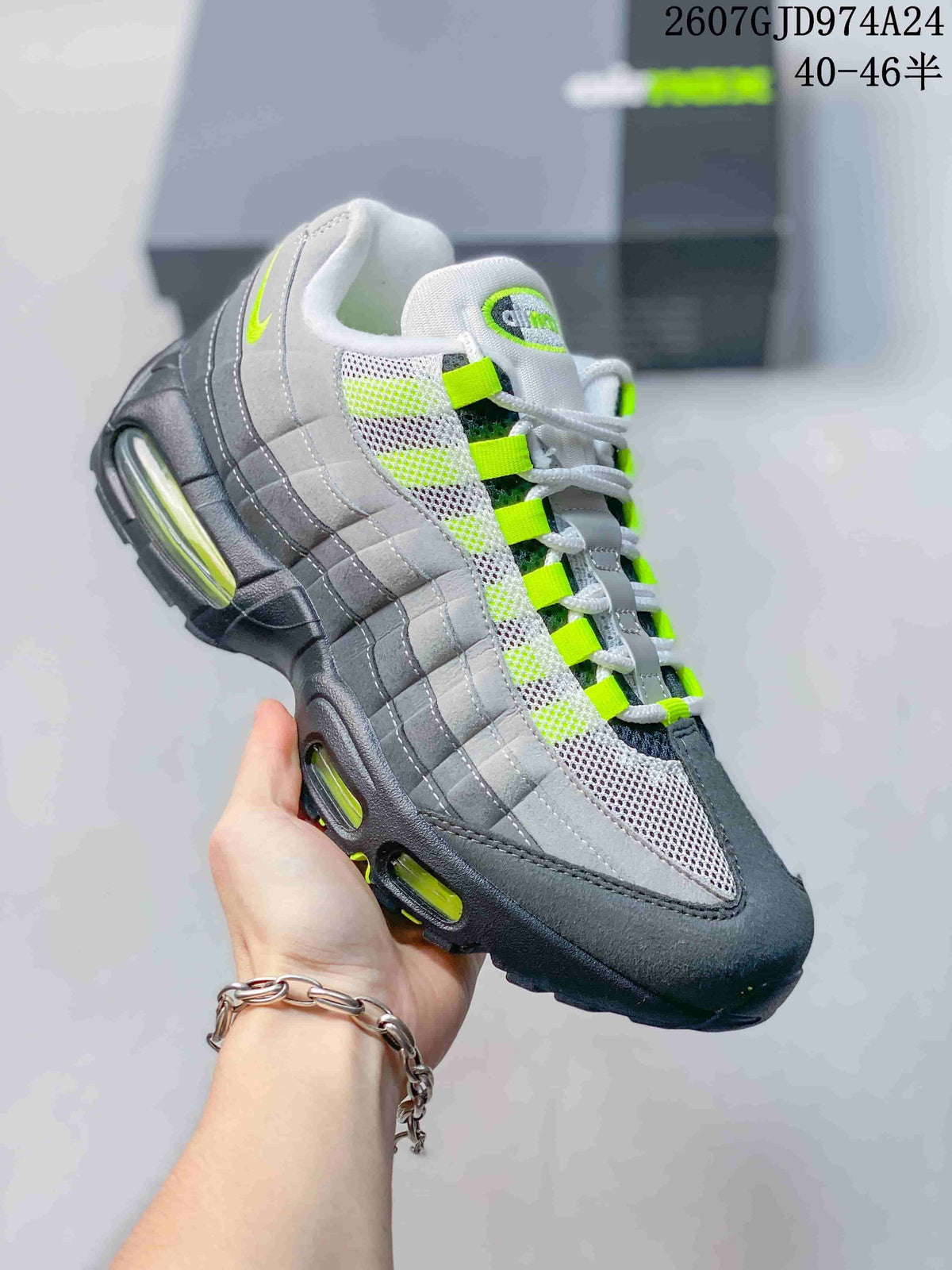 Nike Air Max 95 OG Sneakers Grey Black Neon Green JD974A24